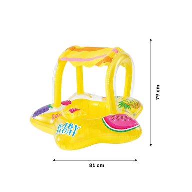 BOYA AMARILLO PORTATIL INFLABLE NIÑOS PISCINA FACIL INFLADO DIVERTIDO PRACTICO Y+REGALO STICKER - 4