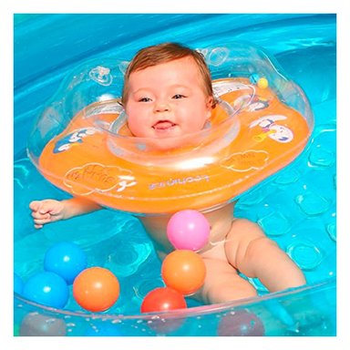 ARO DE CUELLO ANARANJADO PARA BEBE DE 66 X 44 CM PARA ACTIVIDADES EN AGUA - 1
