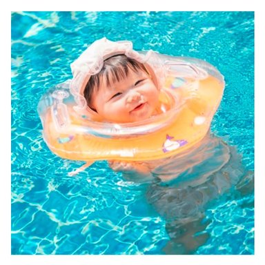 ARO DE CUELLO ANARANJADO PARA BEBE DE 66 X 44 CM PARA ACTIVIDADES EN AGUA - 2
