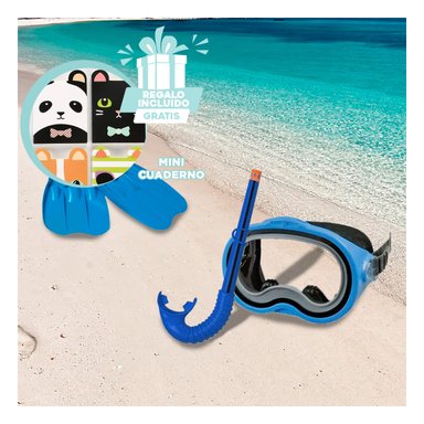 SET NATACIÓN RYBIU 55952 COMODOS Y AJUSTABLES EL AGUA AZUL + REGALO AGENDITA