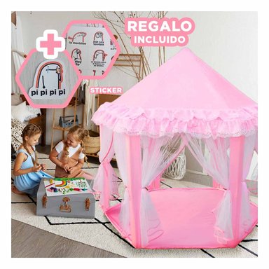 PABELLON COMPACTO DE NIÑA DE CAMPO DE TUL MG-H812 ROSADO PARA ACTIVIDADES Y+REGALO STICKER - 1