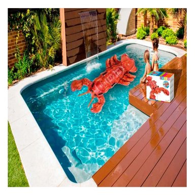 FLOTADOR INFLABLE LANGOSTA 213 X 137 CM PARA JUEGOS EN AGUA Y+PAPEL REGALO - 2