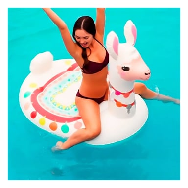 FLOTADOR INFLABLE LLAMA 94 X 135 X 112 CM PARA JUEGOS EN AGUA Y+PAPEL REGALO - 3