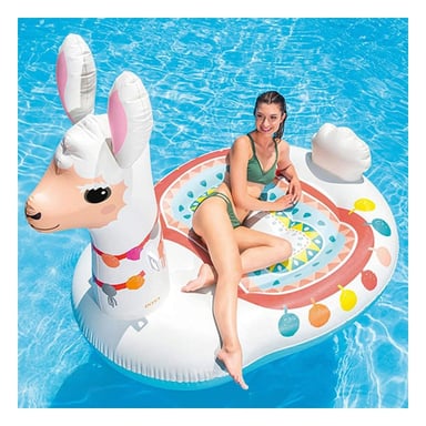 FLOTADOR INFLABLE LLAMA 94 X 135 X 112 CM PARA JUEGOS EN AGUA Y+PAPEL REGALO - 5