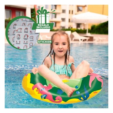 FLOTADOR RYBIU VERSATIL PRACTICO VERDE MOD.36113 + REGALO STICKERS