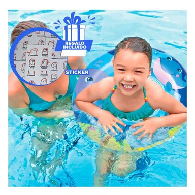 FLOTADOR RYBIU VERSATIL PRACTICO AZUL MOD.36113 + REGALO STICKERS