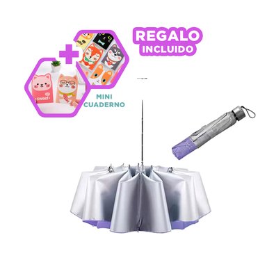 SOMBRILLA RYBIU VE30202 MORADO IDEAL PARA LLUVIA DE COLOR Y AGENDITA