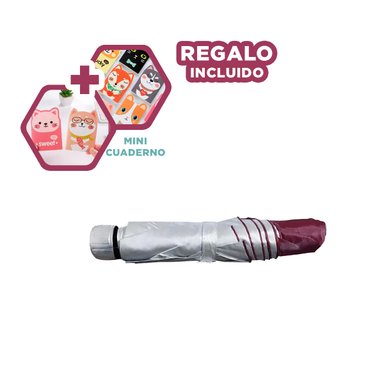 SOMBRILLA RYBIU VE30203 ROJO DURABLE Y RESISTENTE EN COLOR Y AGENDITA