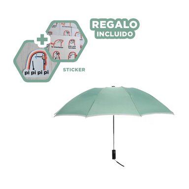SOMBRILLA RYBIU VE30205 VERDE AGUA CON PROTECCION UV EN Y STICKERS