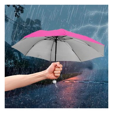 SOMBRILLA RYBIU VE30204 FUCSIA PLEGABLE PORTATIL PARA CARTERA DE COLOR