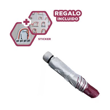 SOMBRILLA RYBIU VE30203 ROJO ALMACENAMIENTO REDUCIDO EN COLOR Y STICKERS