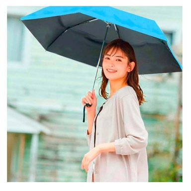 SOMBRILLA RYBIU VE30207 CELESTE PLEGABLE PORTATIL PARA CARTERA EN