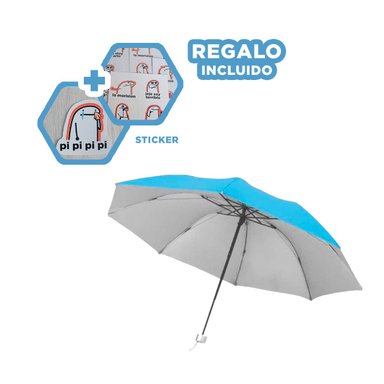 SOMBRILLA RYBIU VE30207 CELESTE PARA EL AIRE LIBRE EN Y STICKERS