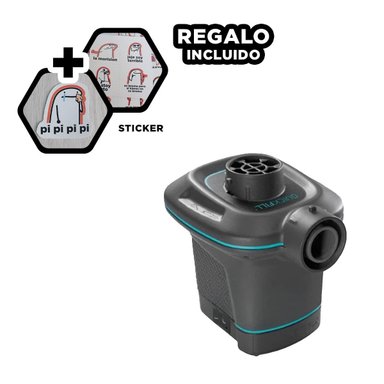 INFLADOR RYBIU 66640 FACIL USAR ELECTRICO NEGRO + REGALO STICKERS