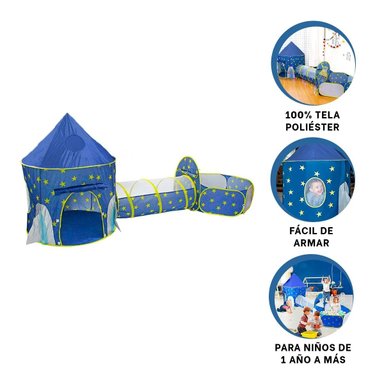 CARPA RYBIU MG-15214 JUEGO DE 3 PIEZAS INFANTIL EN COLOR AZUL - 3
