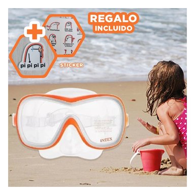 LENTES BUCEO RYBIU 55978 PROTECTORES ANARANJADO + REGALO STICKERS
