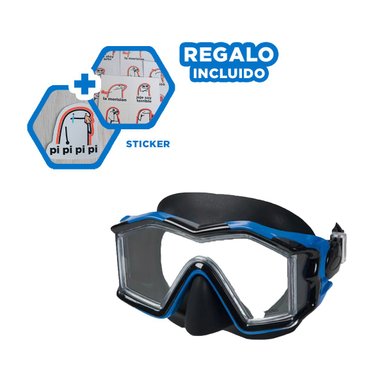 LENTES BUCEO RYBIU 55982 PROTECTORES INFANTIL AZUL + STICKERS