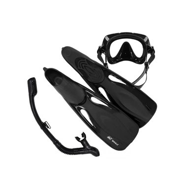 KIT ACUATICO 3 PCS TALLA M CON ALETAS LENTES Y SNORKEL PARA USO COSTERO Y+PAPEL REGALO