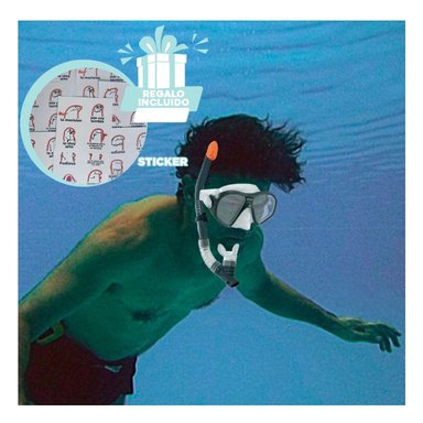 SET ACCESORIOS PISCINAS RYBIU 55657 NEGRO 3 PIEZAS BUCEO + REGALO STICKERS