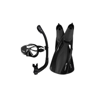 SET ACCESORIOS PISCINAS RYBIU W-SK101L NEGRO EQUIPO BUCEAR TAMAÑO L + REGALO STICKERS - 3