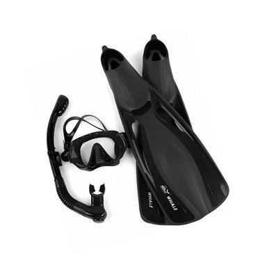 SET ACUATICO 3 PCS TALLA M CON ALETAS LENTES Y SNORKEL PARA SESIONES EN AGUA