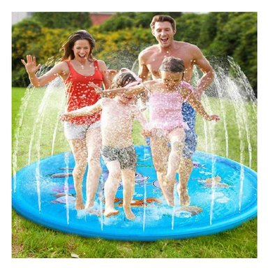 ALBERCA INFANTIL PARA NINOS 170X170 CM COLOR AZUL DIVERSION EN EXTERIOR