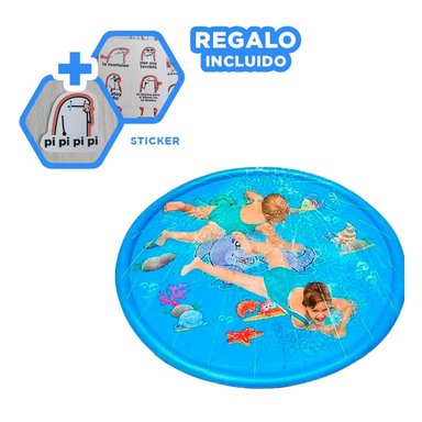 ALBERCA INFANTIL PARA NINOS 170X170 CM COLOR AZUL USO FAMILIAR EN PATIO Y+REGALO STICKER