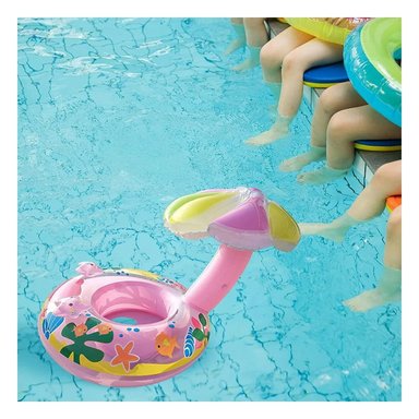 COLCHONETA FLOR ROSADO DIVERTIDA Y RESISTENTE PARA PISCINA Y+REGALO STICKER - 2