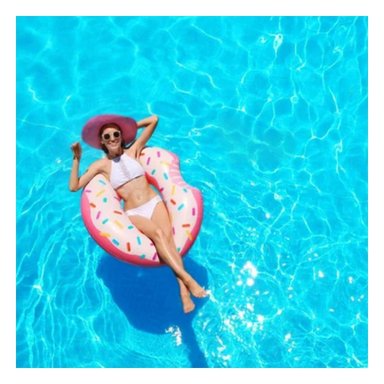 FLOTADOR INFLABLE DONAL PINK 107 CM COLORIDO PARA JUEGOS EN AGUA Y+PAPEL REGALO - 3