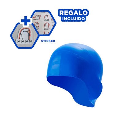 GORRO RYBIU MG-ED06 AZUL DINAMICO NATACION + REGALO STICKERS