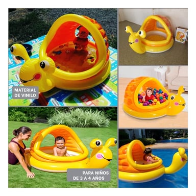 PILETA CARACOL 145 X 102 X 74 CM AMPLIA PARA DIVERSION EN DIAS CALUROSOS - 5