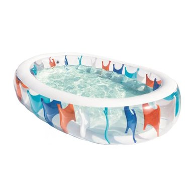 PISCINA VERANO ELIPTICA INFLABLE PARA HOGAR CON DISENO FAMILIAR Y+REGALO STICKER - 3