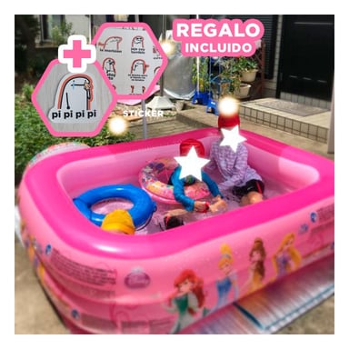PILETA INFLABLE PRINCESA PARA PATIO HOGAR Y DIVERSION ACUATICA Y+REGALO STICKER - 1