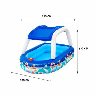 PISCINA RESIDENCIAL ESTILO MARINO PARA HOGAR Y JARDIN CON DIVERSION Y+REGALO STICKER - 4