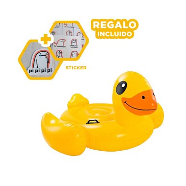 INFLABLE FLOTANTE SEGURO PATO 147 X 147 X 81 CM PARA PISCINA Y+REGALO STICKER - 1
