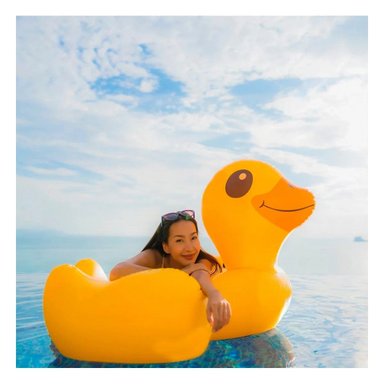 INFLABLE FLOTANTE SEGURO PATO 147 X 147 X 81 CM PARA PISCINA Y+REGALO STICKER - 2