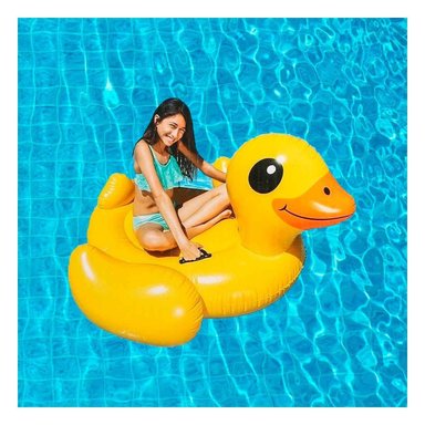 INFLABLE FLOTANTE SEGURO PATO 147 X 147 X 81 CM PARA PISCINA Y+REGALO STICKER - 5