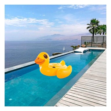 INFLABLE ACUATICO COLORIDO PATO 147 X 147 X 81 CM PARA JUEGOS EN AGUA - 1