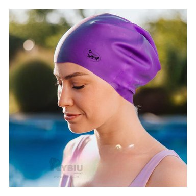 GORRO NATACIÓN RYBIU MG-SC-4602 BAÑO MORADO + REGALO AGENDITA