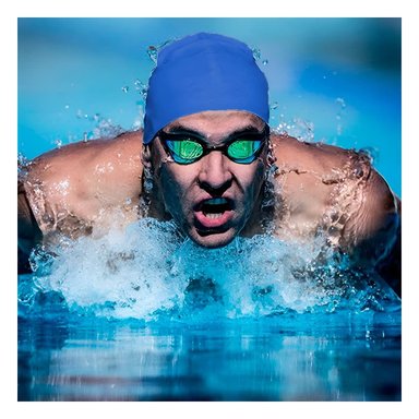 GORRO NATACIÓN RYBIU MG-SC-4602 ERGONOMICO PROFESIONAL AZUL