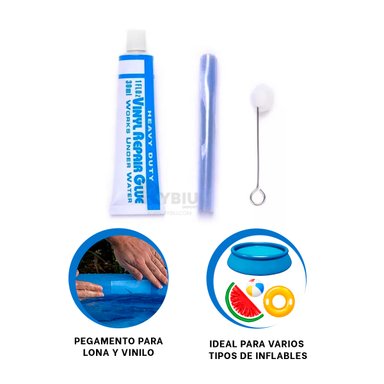 PEGAMENTO RYBIU PP-01 EFECTIVO ARREGLAR ROTURAS CELESTE - 3