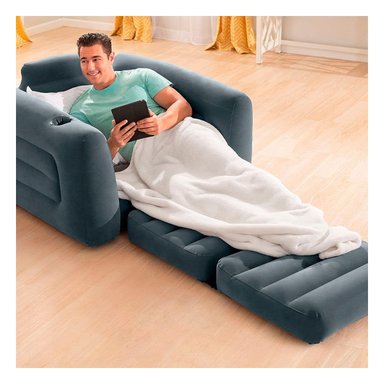 SOFA CAMA RYBIU 66551NP NEGRO INFLABLE SUAVE Y VERSATIL PARA ESPACIOS PEQUENOS