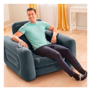 SOFA CAMA RYBIU 66551NP NEGRO INFLABLE SUAVE Y VERSATIL PARA ESPACIOS PEQUENOS - 2