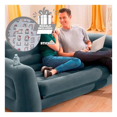 SOFA RYBIU 66551NP NEGRO ADAPTABLE PARA DESCANSO RAPIDO + REGALO STICKERS