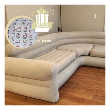 SOFA RYBIU 68575NP 4 CUERPOS BEIGE ADAPTABLE PARA DESCANSO RAPIDO + REGALO STICKERS