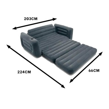 SOFA MODULAR RYBIU 66551NP NEGRO CON FUNCION ADICIONAL + PAPEL REGALO - 4