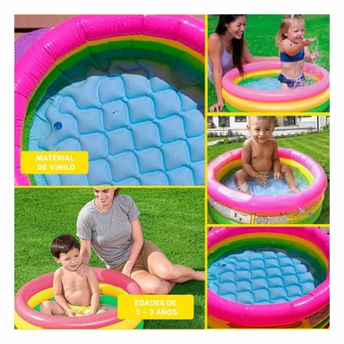 ALBERCA INFANTIL ARCOIRIS 61 X 22 CM PARA CENTRO DE AGUA EN PATIO Y JARDIN - 5