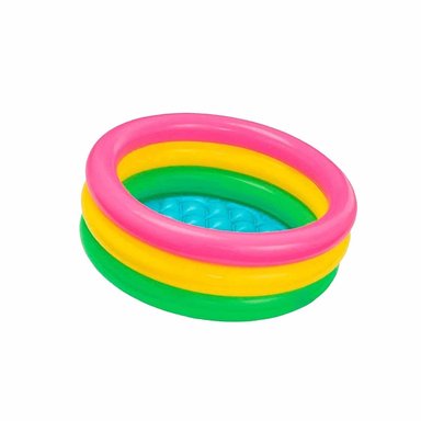 CENTRO DE AGUA INFLABLE ARCOIRIS 61 X 22 CM PARA USO INFANTIL EN HOGAR Y+REGALO STICKER - 3