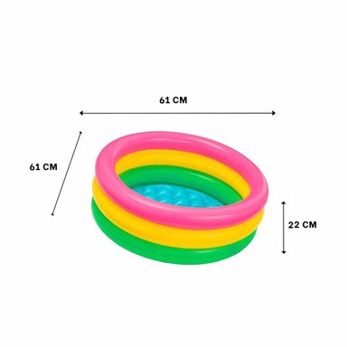 CENTRO DE AGUA INFLABLE ARCOIRIS 61 X 22 CM PARA USO INFANTIL EN HOGAR Y+REGALO STICKER - 4