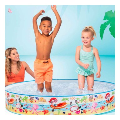ALBERCA INFLABLE OCEANO PARA PATIO Y CASA CON USO RECREATIVO FAMILIAR Y+PAPEL REGALO - 2